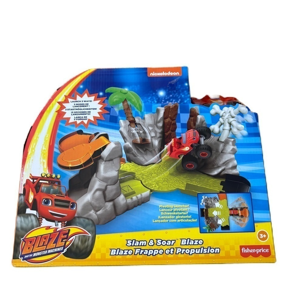 Fisher-Price Nickelodeon Blaze Slam & Soar Blaze - Action Packed Race Track NEW